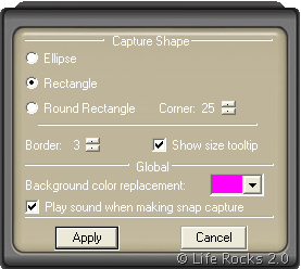 Capture options