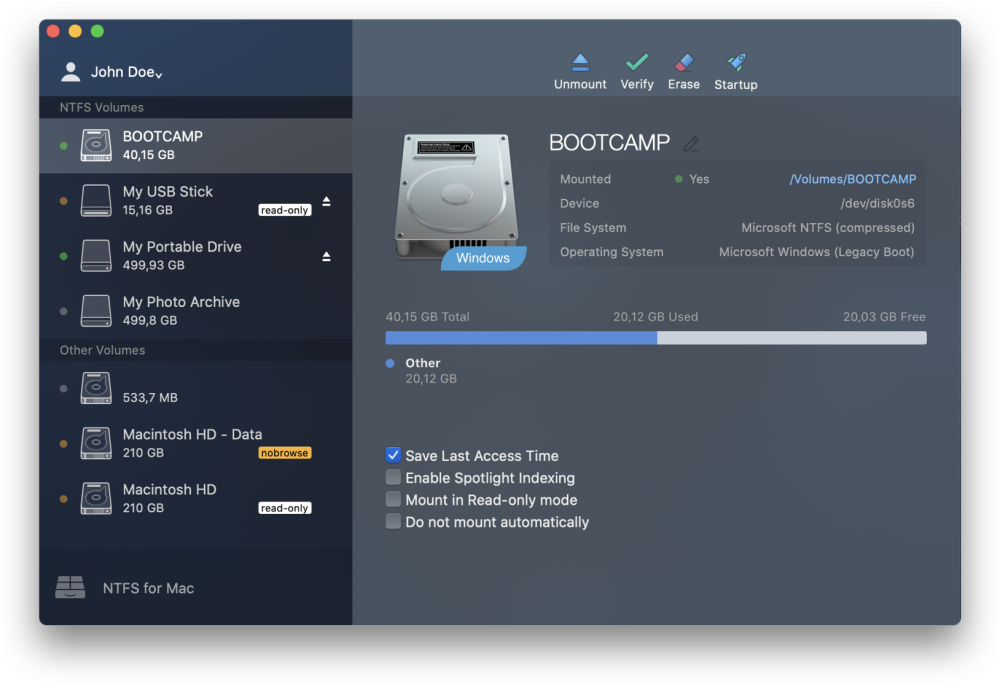 use NTFS Drives on Mac OS