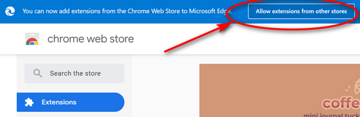 install chrome extension on Edge browser