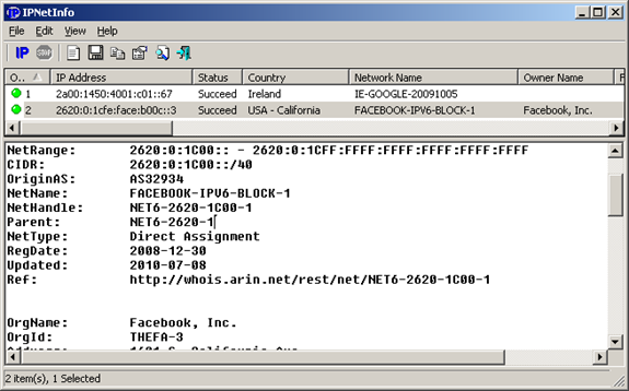 IPNetInfo: Retrieve IP Address Information from WHOIS servers