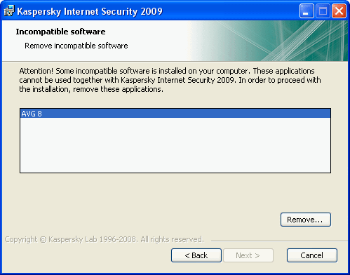 Kaspersky-Incompatible-Software-Installation
