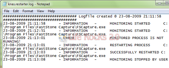 log file