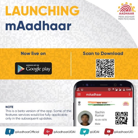 official aadhaar app