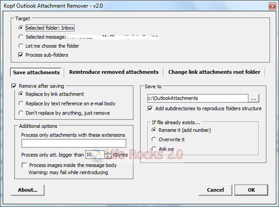 Outlook Attachment remover