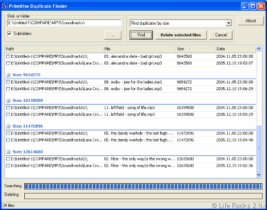 Primitve Duplicate finder