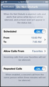 Do not Disturb in iOS 6 (iPhone and iPad)