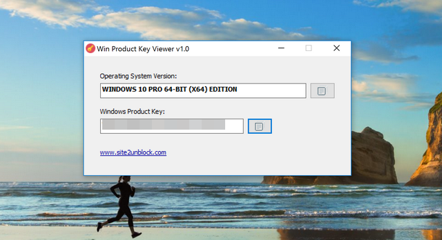 product key for Windows 10