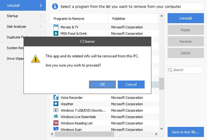 remove built in apps windows 10