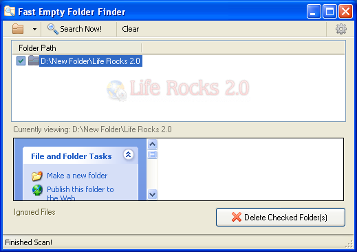 search empty folders