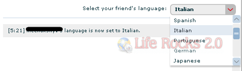 select friends language