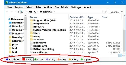 Tabbed File Manager on Windows 10