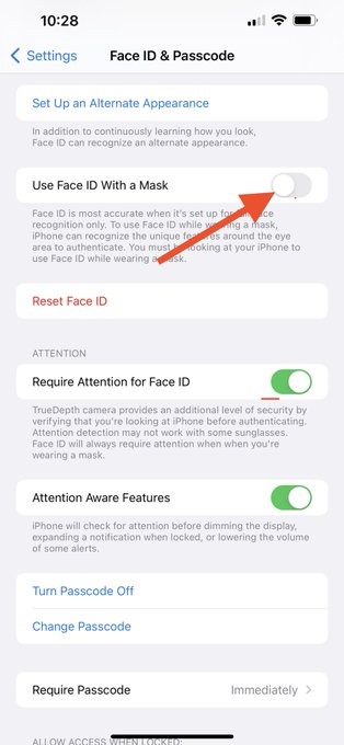 Unlock iPhone with Mask