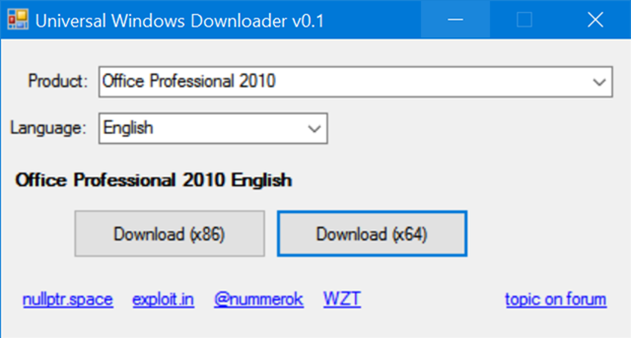 universal Window downloader