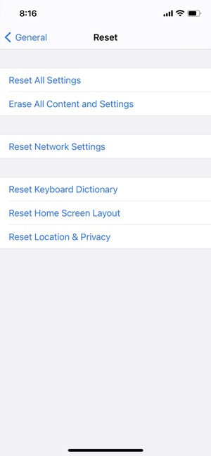 Reset Backup Password on iPhone