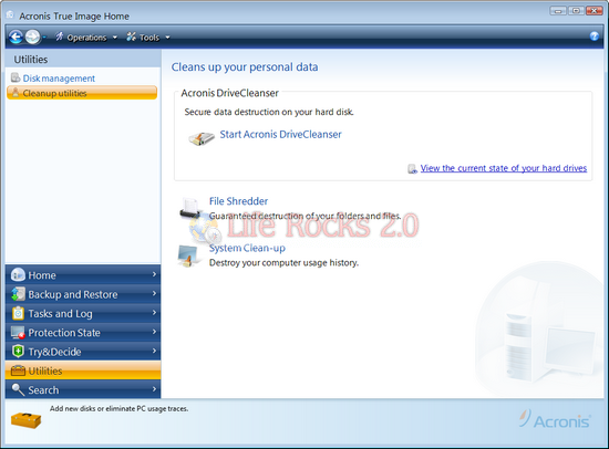 acronis true image 2009 cleanup utility