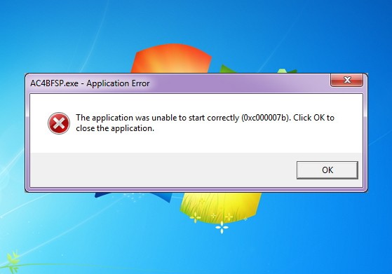 The Application was Unable to Start Correctly (0xc000007b)