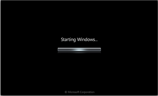 windows vista startup screen