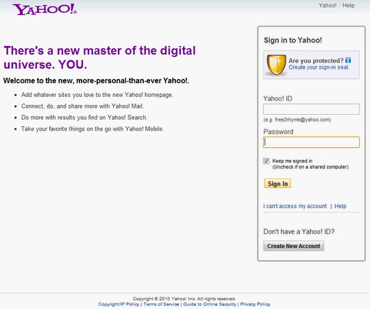 yahoomailsignin2010