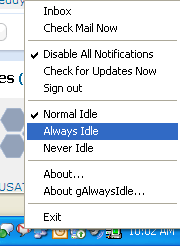 GTalk Always Idle