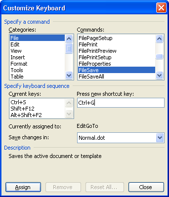 MS Word shortcuts