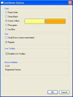 Intellitabs Options