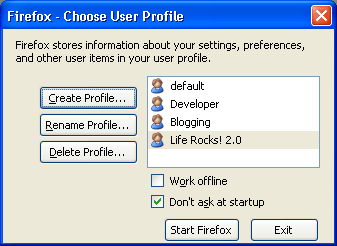 firefox profile manager lock user profile