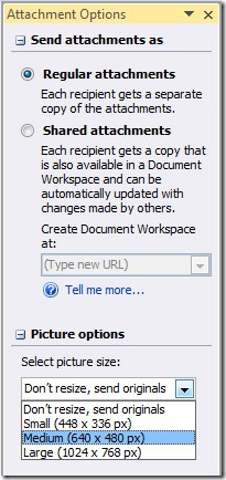 outlook attachments