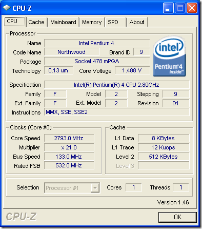 CPU details
