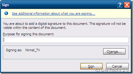 how do i create digital signature in word 2010