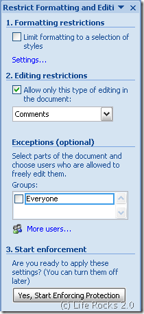 how to remove protected word document from editing